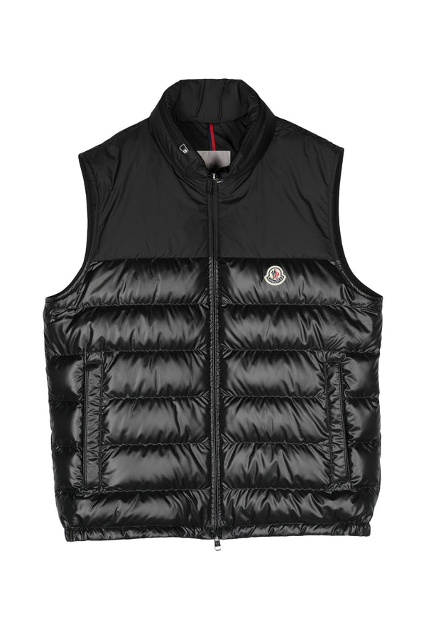 Moncler logo-patch down-feather gilet
