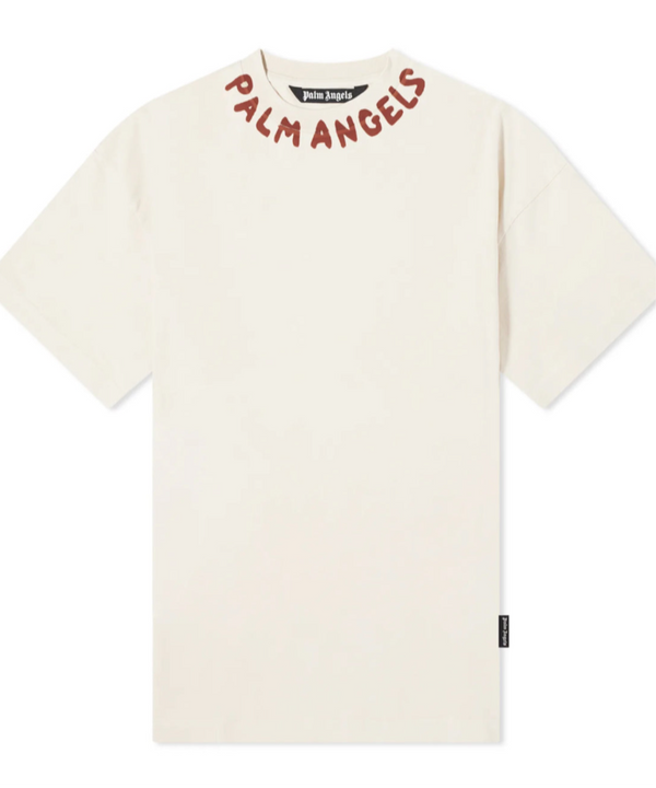 Palm Angels Seasonal logo-print cotton T-shirt white