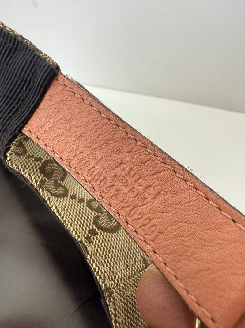 GUCCI GG CANVAS peach stripe