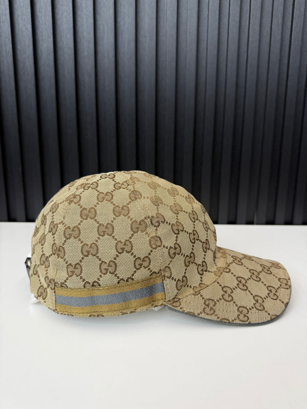 GUCCI GG CANVAS gold/blue stripe