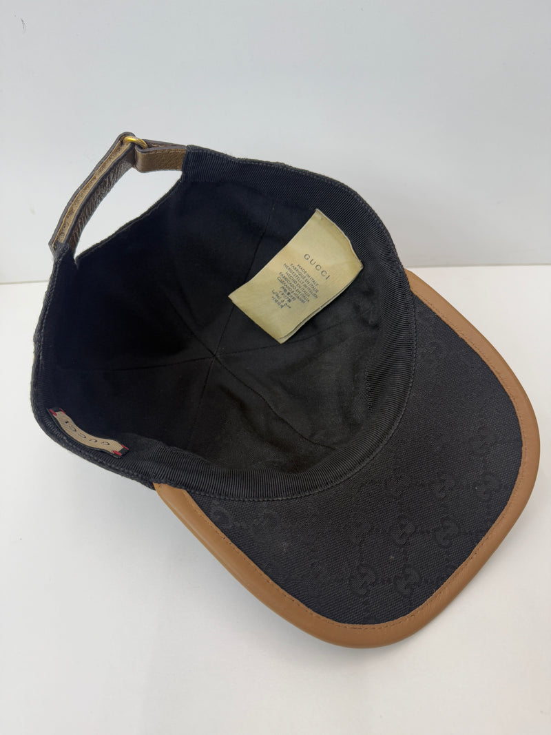 GG monogram canvas cap black/beige