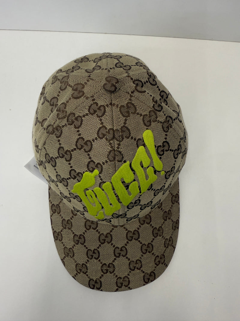GUCCI GG monogram canvas cap yellow print