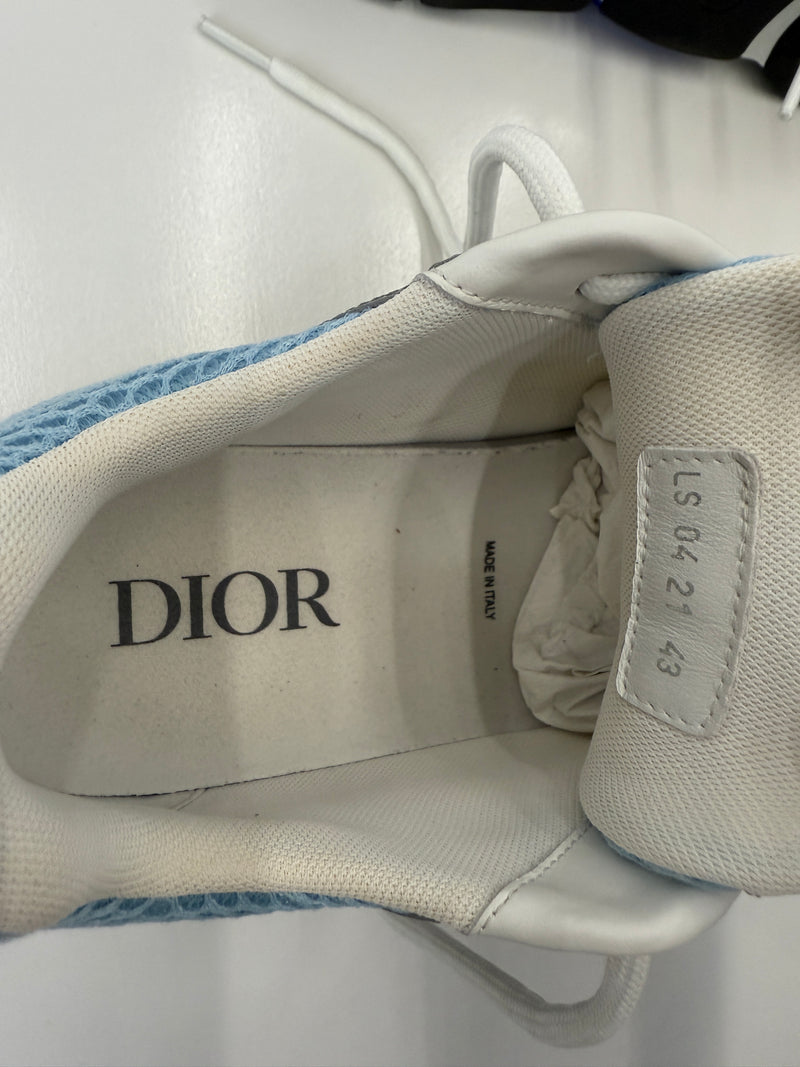 B22 SNEAKER White/light blue  Technical Mesh and Calfskin