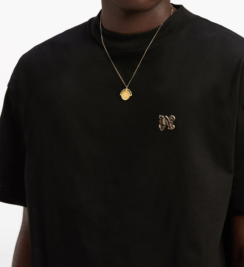 Palm Angels monogram-appliqué cotton T-shirt