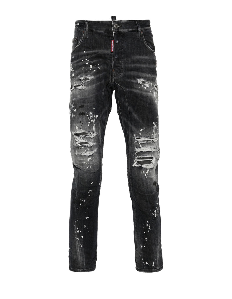 DSQUARED2 logo-plaque distressed jeans