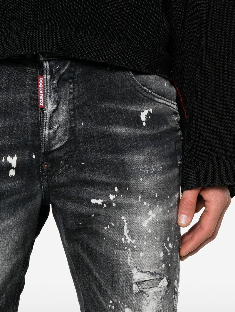 DSQUARED2 paint-splattered skinny jeans