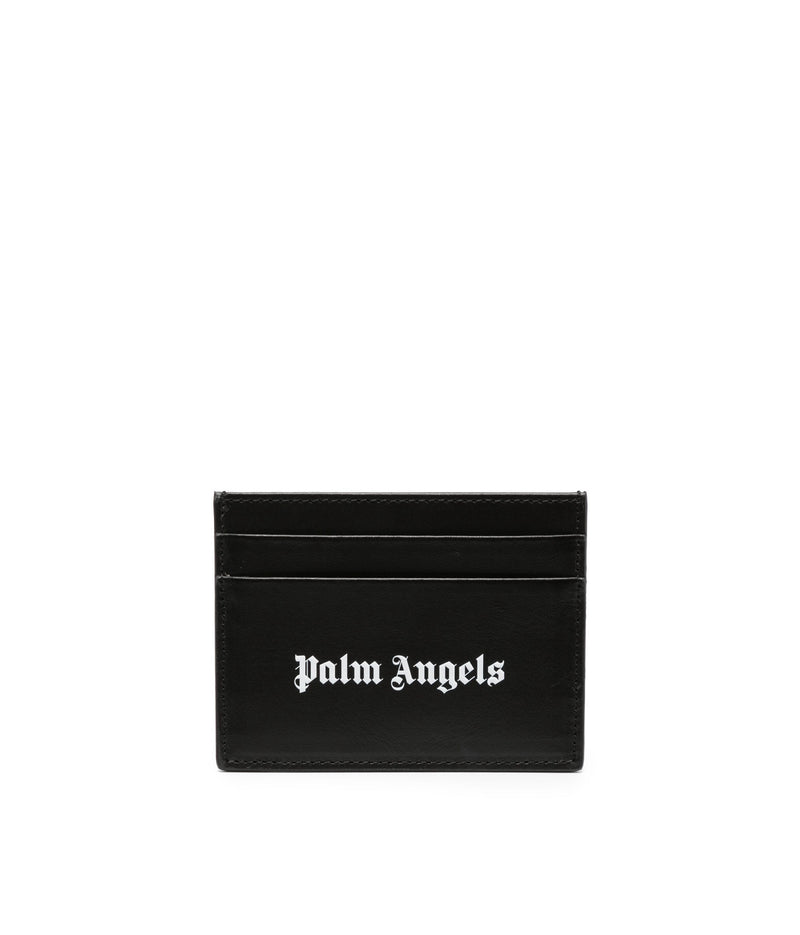 Palm Angels logo-print leather card holder