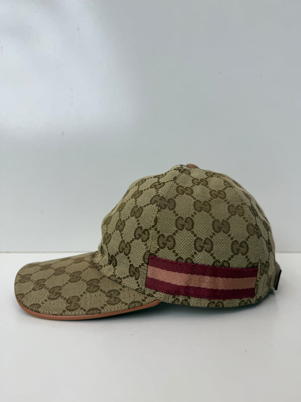 GUCCI GG CANVAS peach stripe