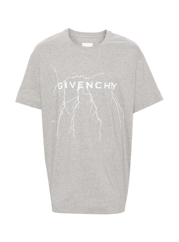 Givenchy logo-print cotton T-shirt grey