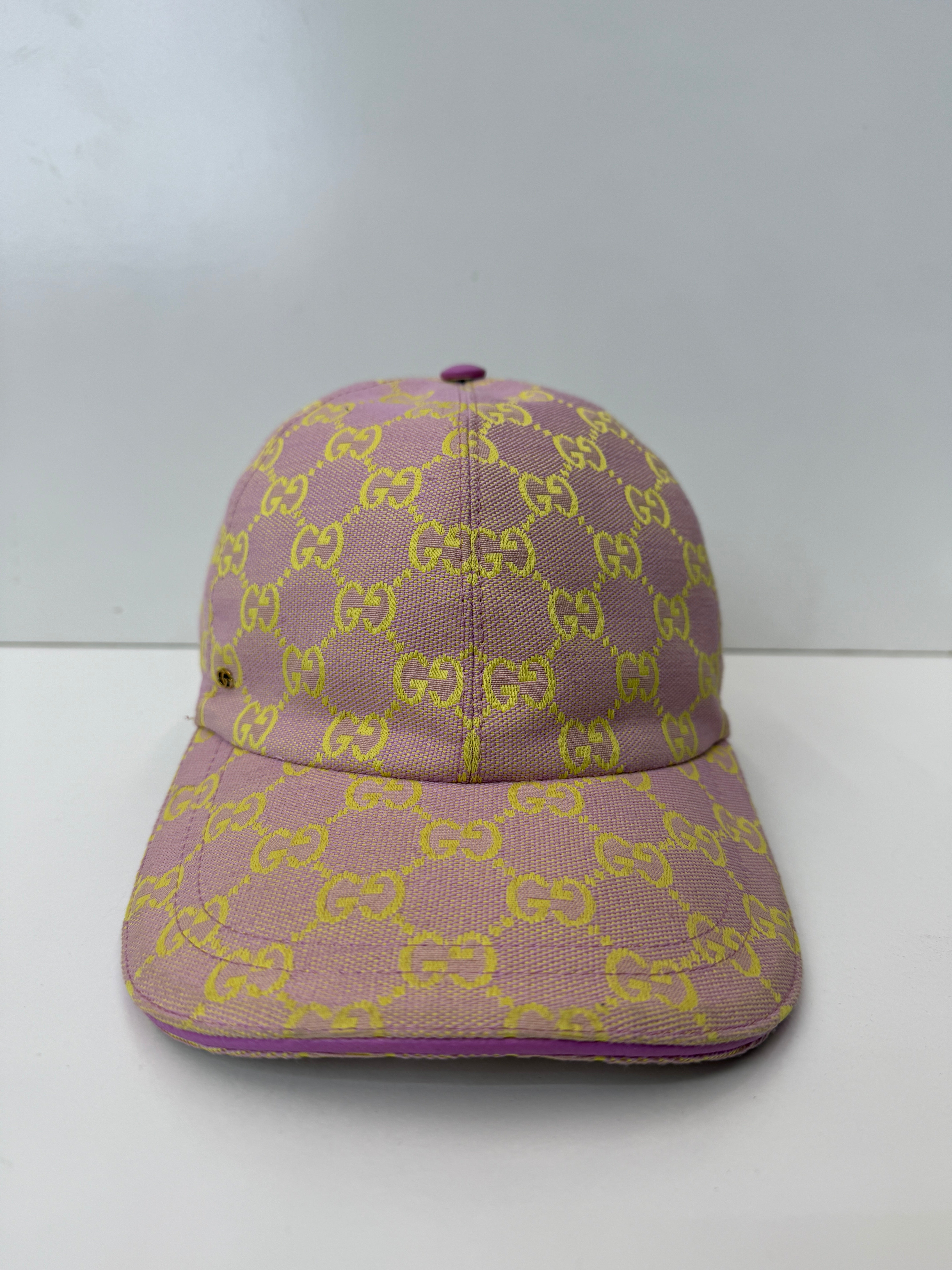 GUCCI グッチ ハット 黒xピンクx青等(総柄) 57cm 4103624E0575 7B21962D-244E-462A-936F-