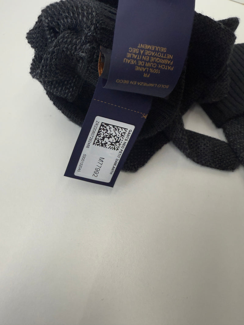 Damier Graphite damier gloves wool Black