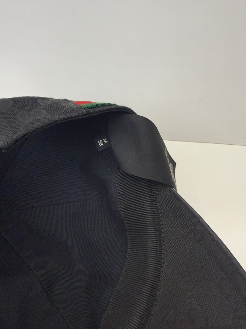 GG monogram canvas cap black
