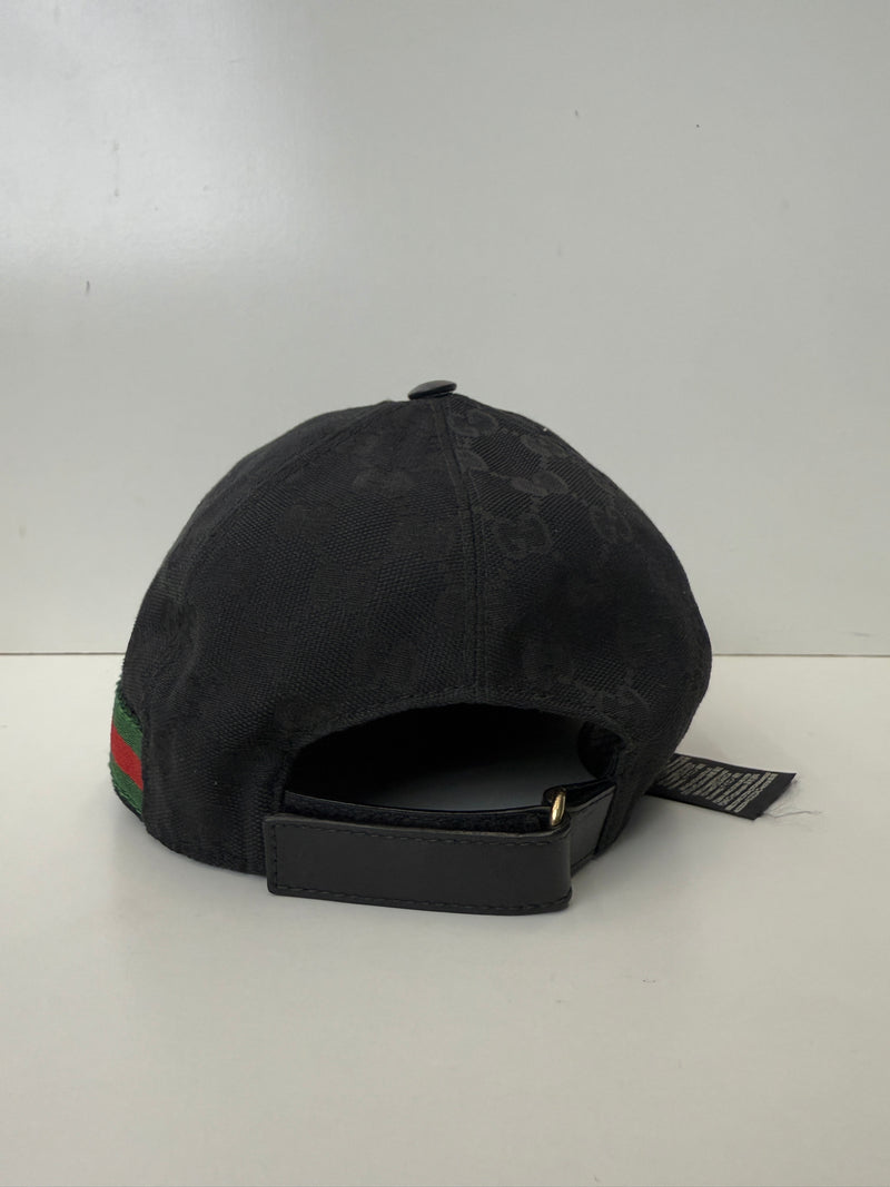 GG monogram canvas cap black