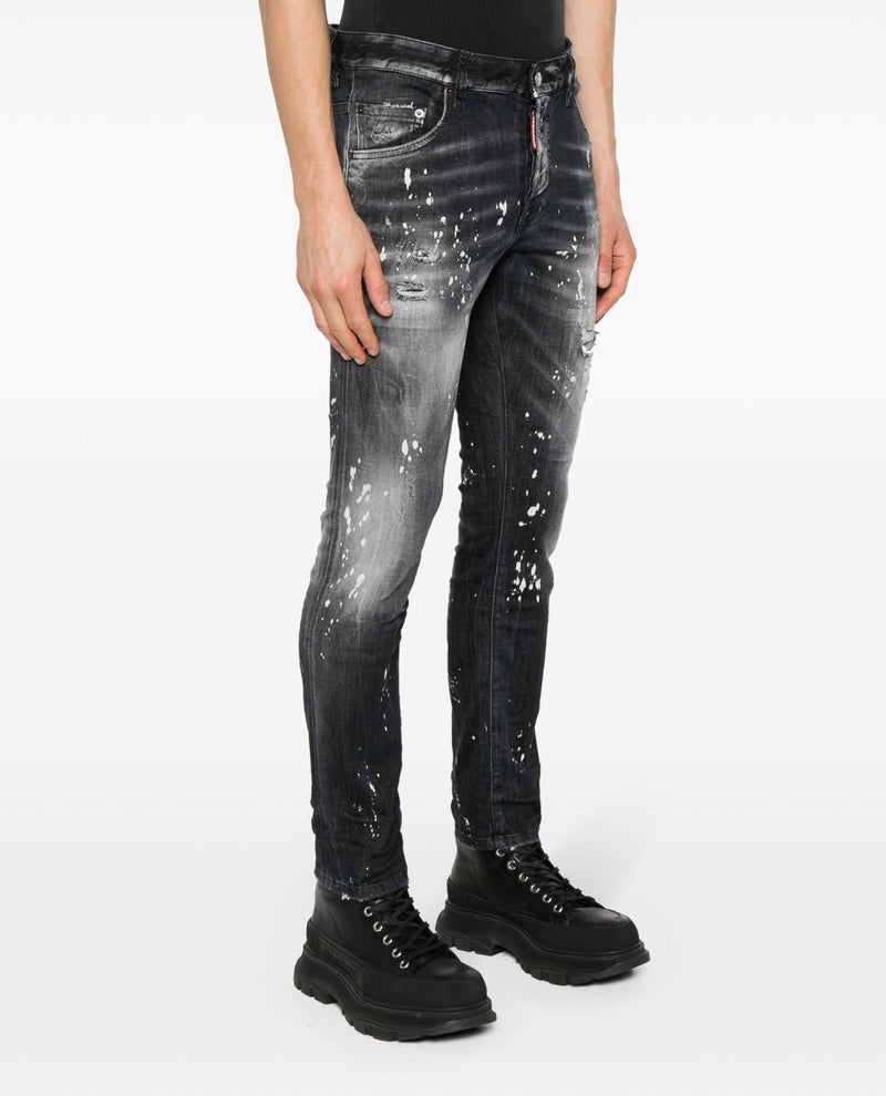 DSQUARED2 paint-splattered skinny jeans