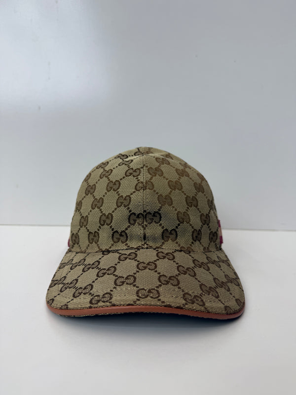 GUCCI GG CANVAS peach stripe