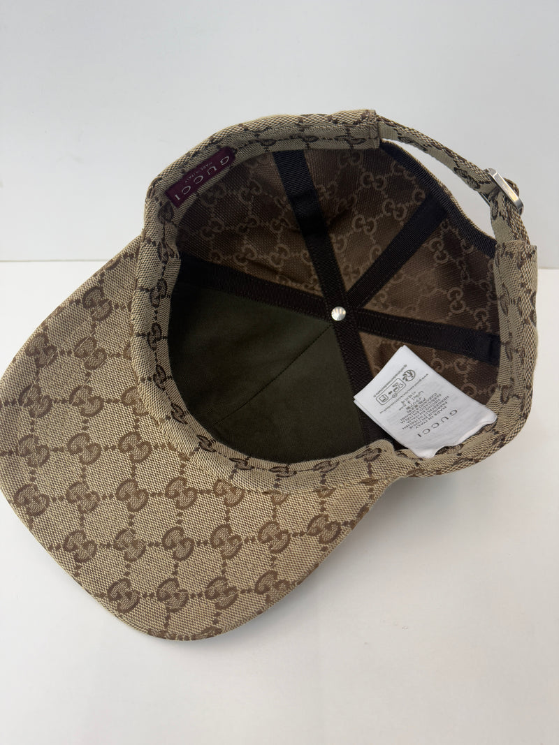 GUCCI GG monogram canvas cap yellow print
