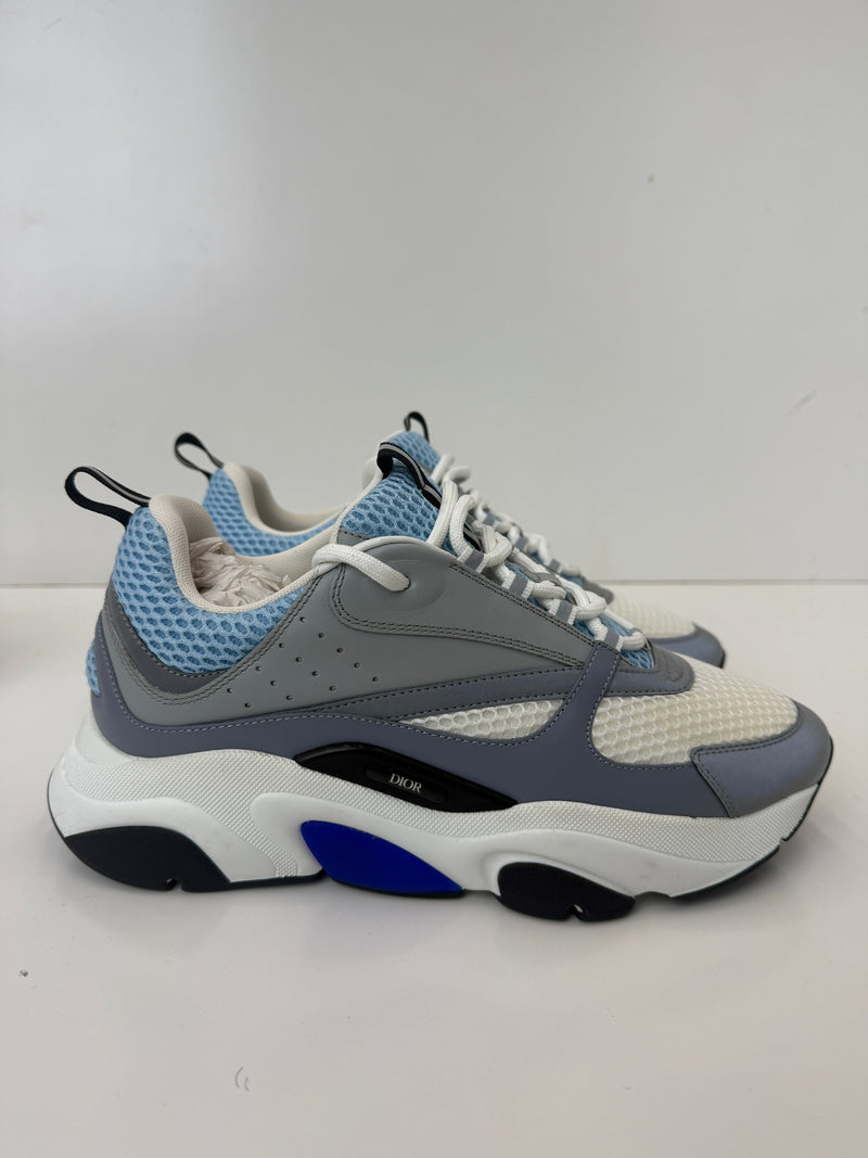 B22 SNEAKER White/light blue  Technical Mesh and Calfskin
