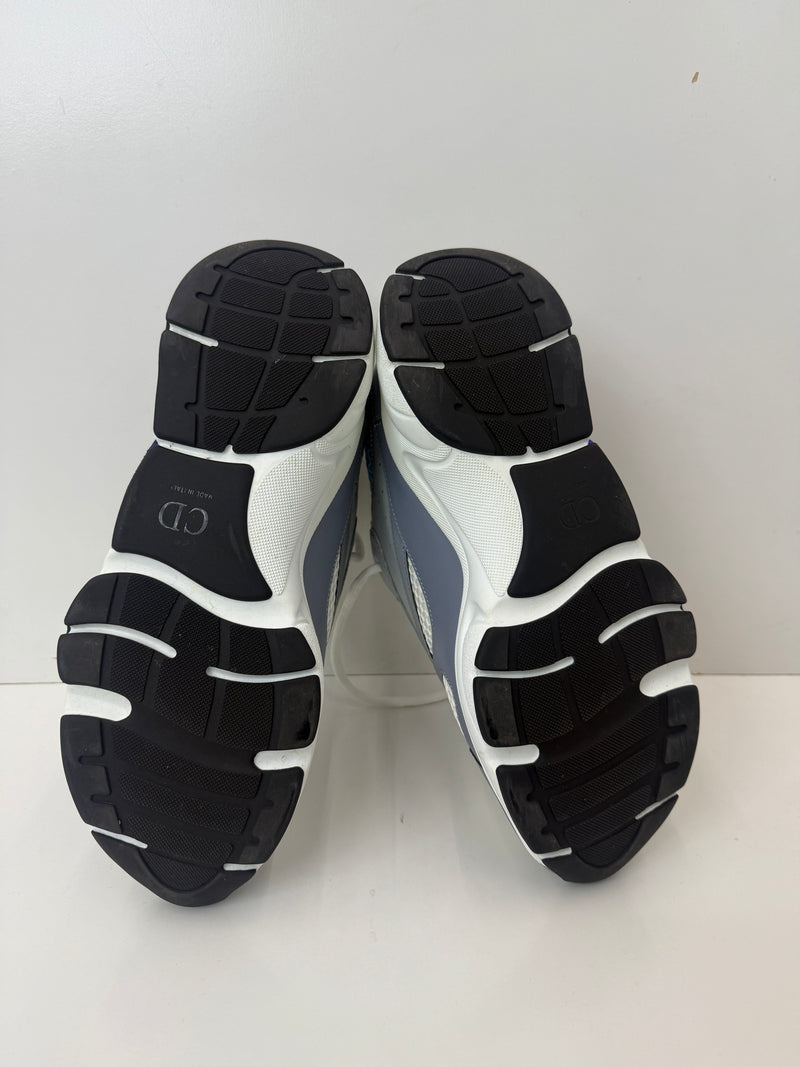 B22 SNEAKER White/light blue  Technical Mesh and Calfskin