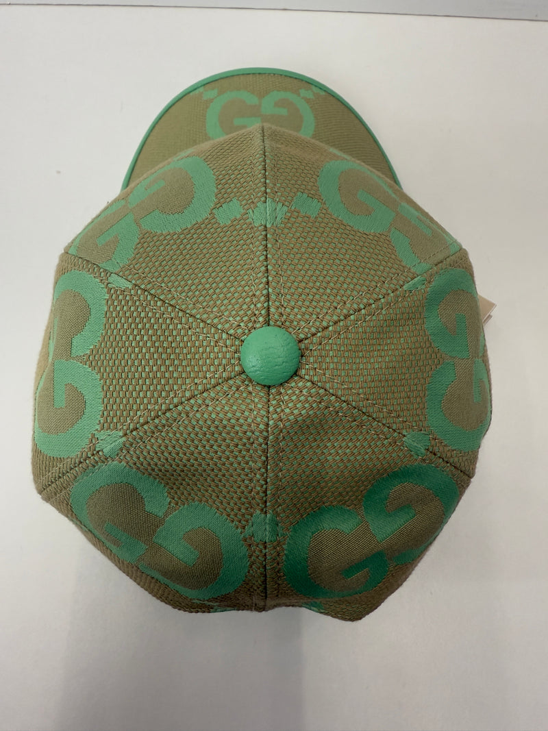 jumbo GG monogram-print baseball hat mint green