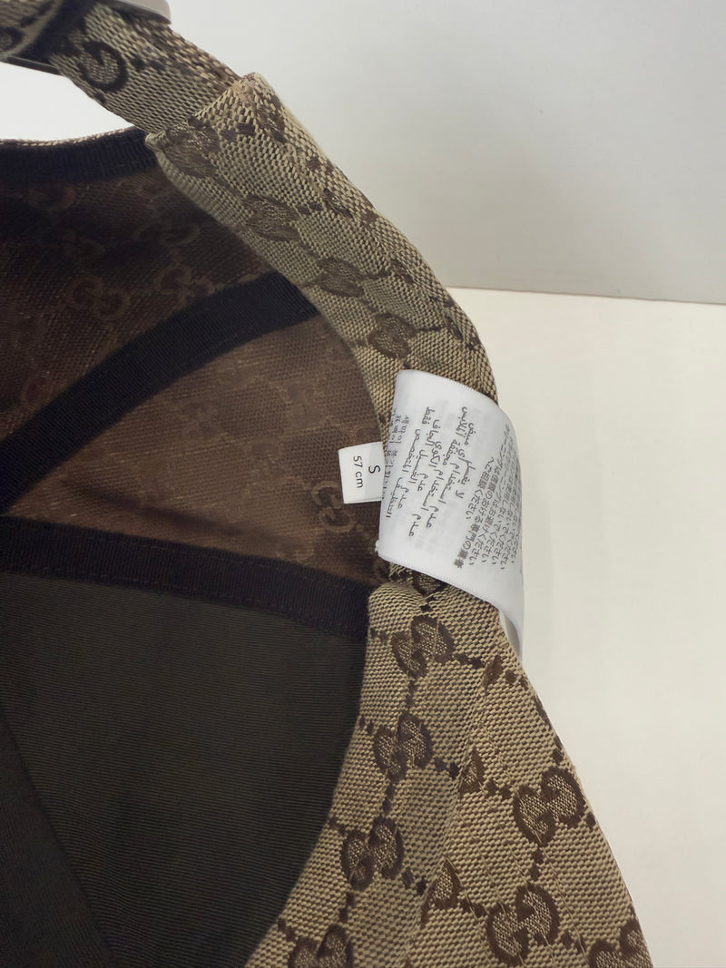 GUCCI GG monogram canvas cap yellow print