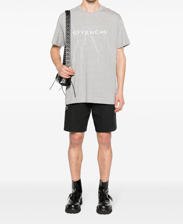 Givenchy logo-print cotton T-shirt grey