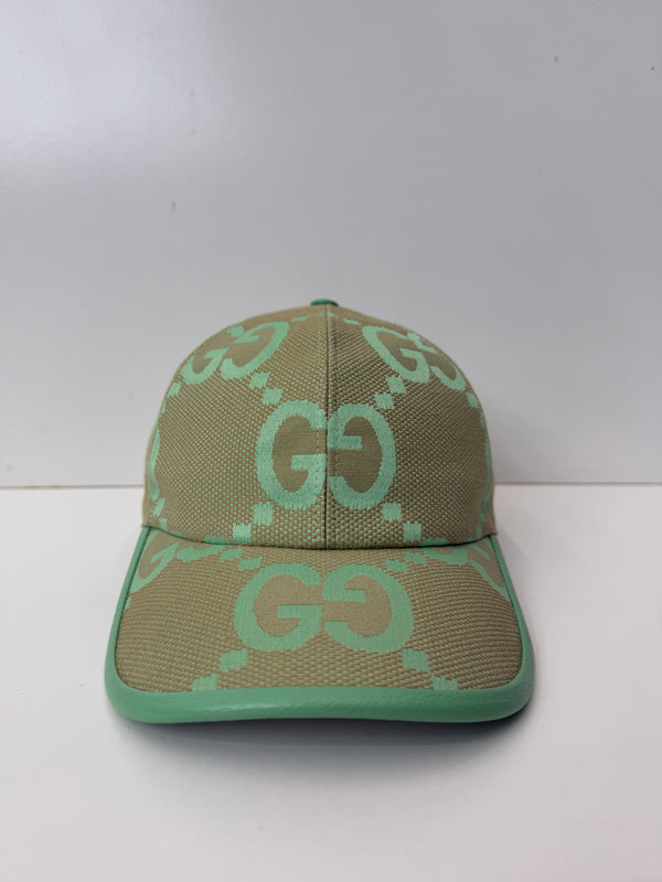 jumbo GG monogram-print baseball hat mint green