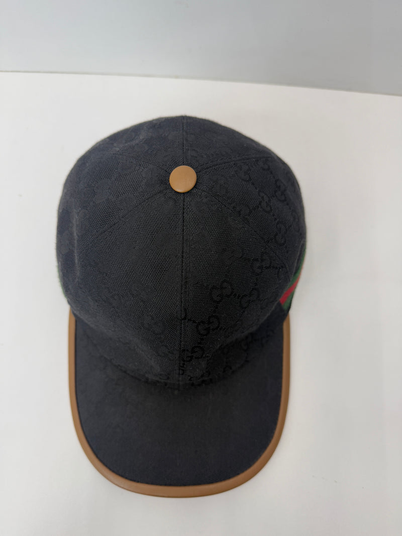 GG monogram canvas cap black/beige