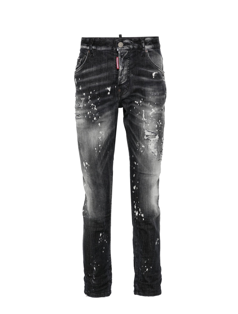 DSQUARED2 paint-splattered skinny jeans