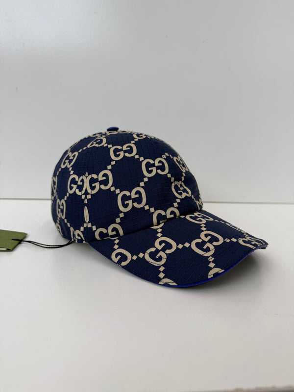 Limited monogram GG Polyester cap blue