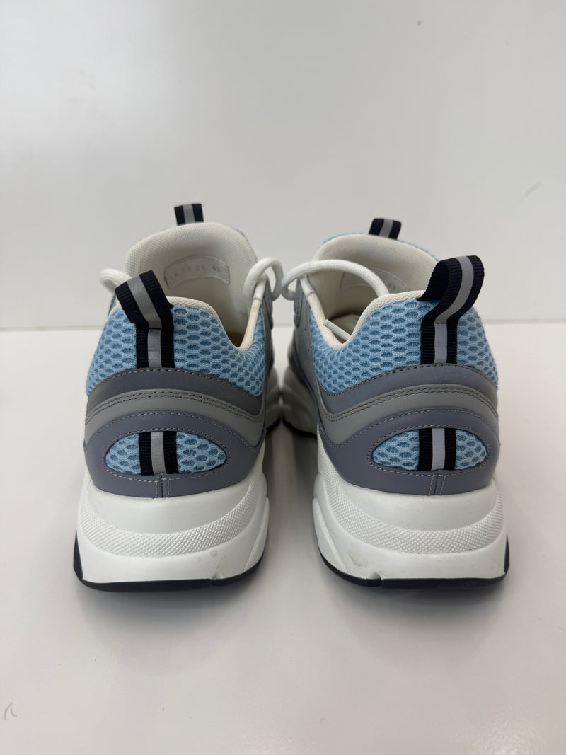 B22 SNEAKER White/light blue  Technical Mesh and Calfskin