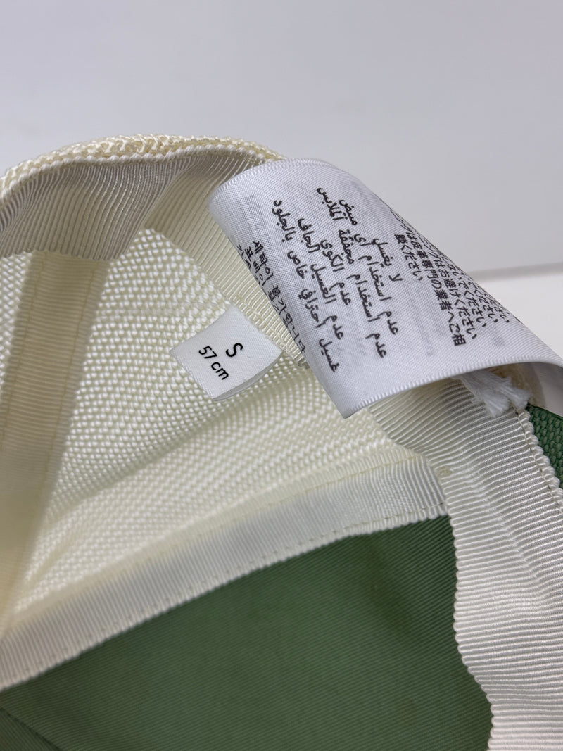 Mesh back monogram canvas cap green