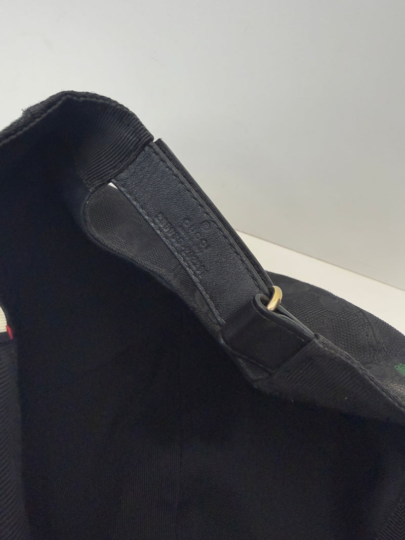 GG monogram canvas cap black