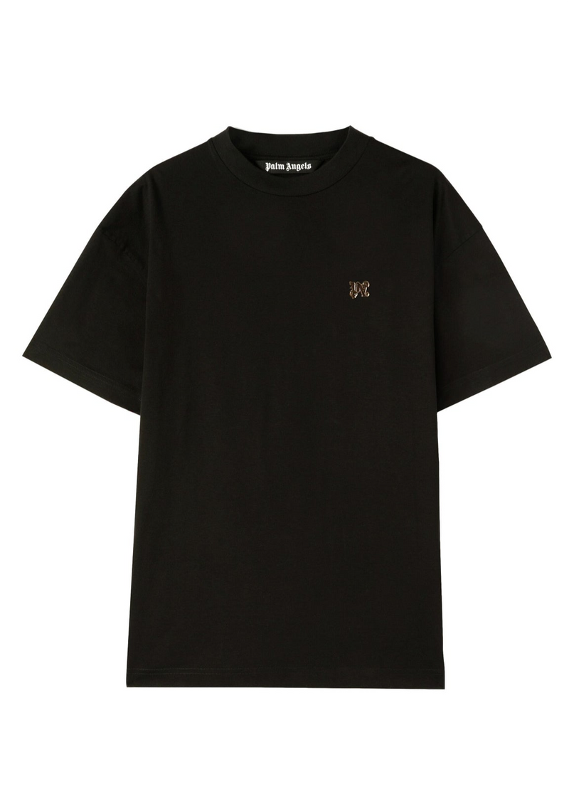 Palm Angels monogram-appliqué cotton T-shirt