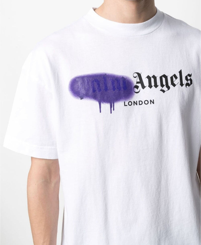 Palm angels London spray logo print t-shirt