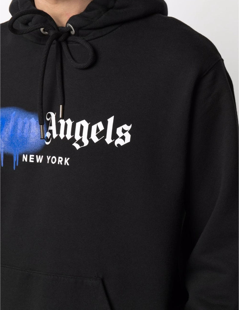 Palm Angels New York Spray cotton hoodie