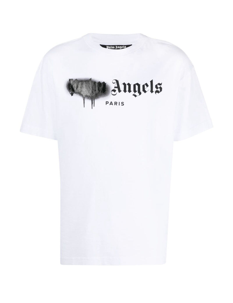 Palm angels Paris spray logo print t-shirt