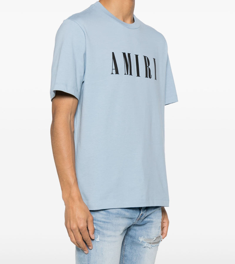 AMIRI Core logo-print cotton T-shirt duck egg blue