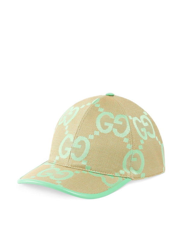 Gucci jumbo GG monogram-print baseball hat mint green