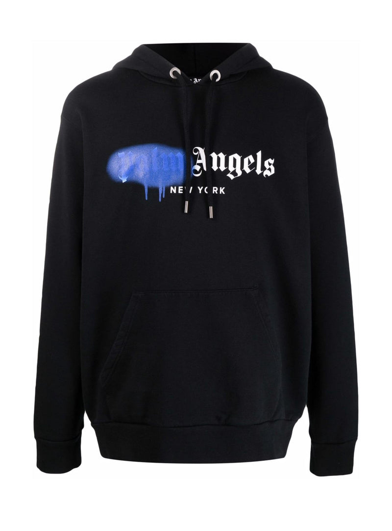 Palm Angels New York Spray cotton hoodie