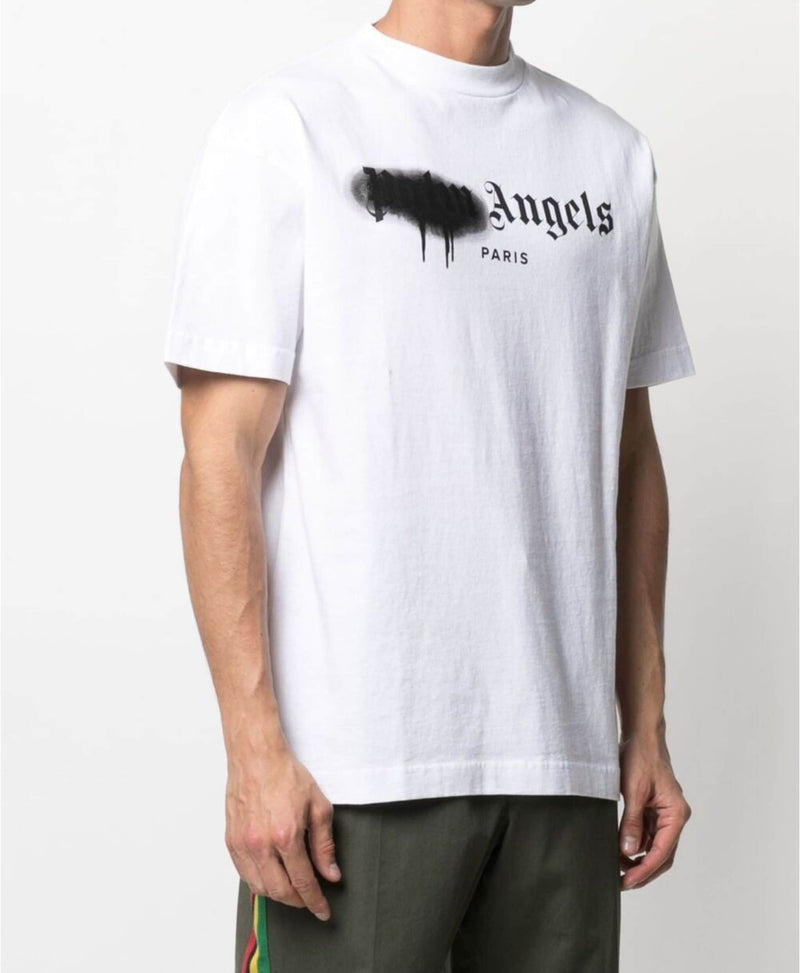 Palm angels Paris spray logo print t-shirt