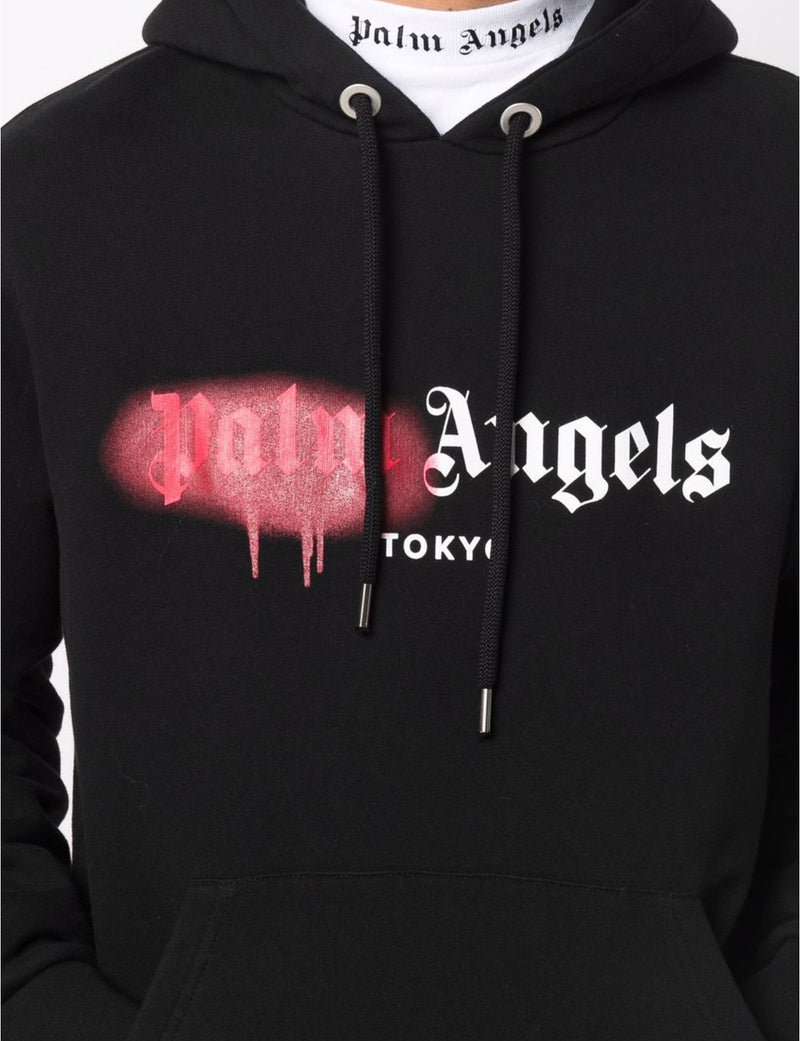 Palm Angels Tokyo Spray cotton hoodie