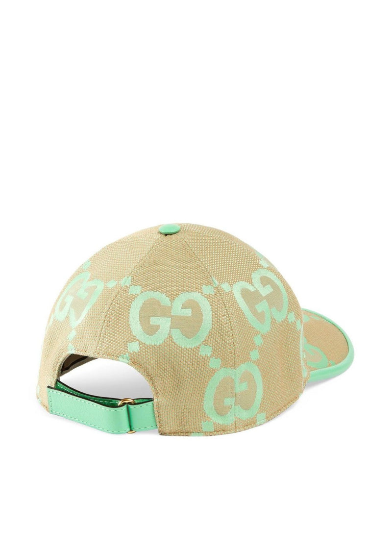 Gucci jumbo GG monogram-print baseball hat mint green