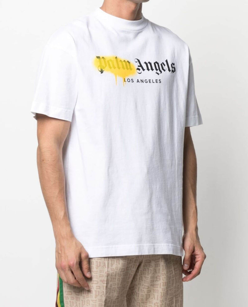 Palm angels LA spray logo print t-shirt