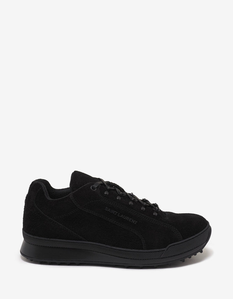 Saint Laurent Black Suede Leather Jump Trainers