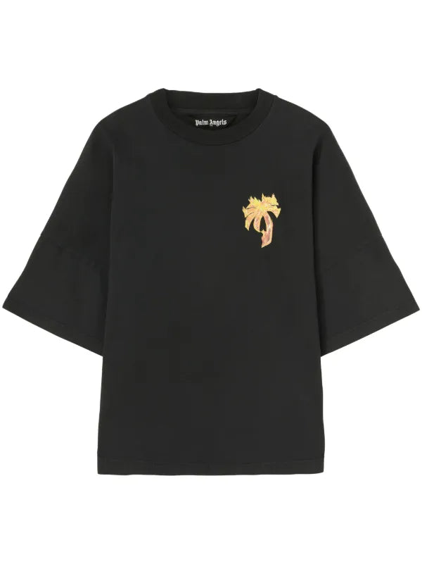 Palm Angels logo-print cotton T-shirt