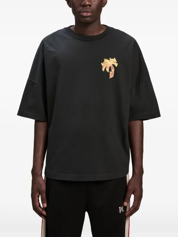 Palm Angels logo-print cotton T-shirt