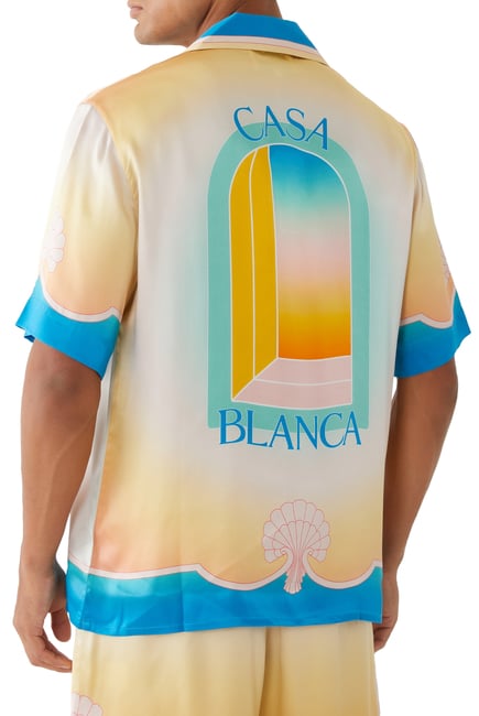 Casablanca L'Arc Coloré silk shirt