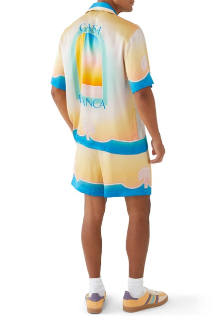 Casablanca L'Arc Coloré silk shirt