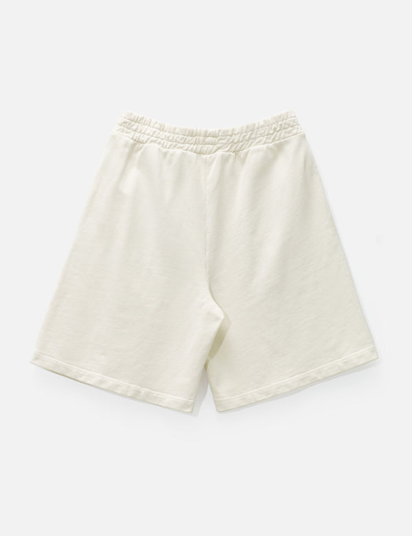 Palm Angels logo-print cotton track shorts white