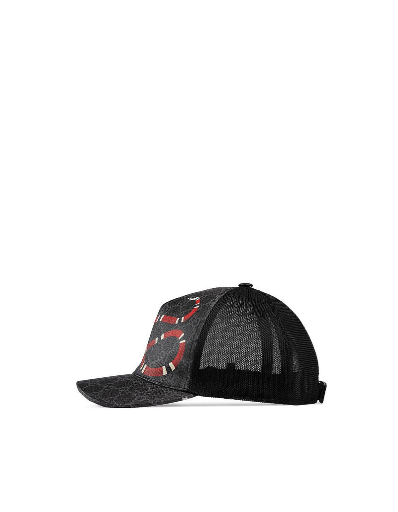 GUCCI KINGSNAKE PRINT GG SUPREME BASEBALL HAT